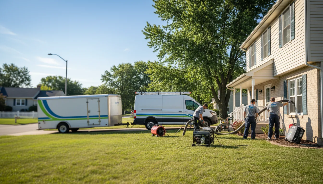 Flooded Basement Restoration And Cleanup With Repair in Wolcott, IN near me